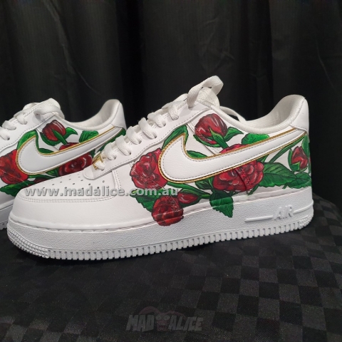 hand painted AF1 roses
