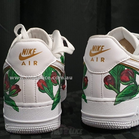 hand painted AF1 roses