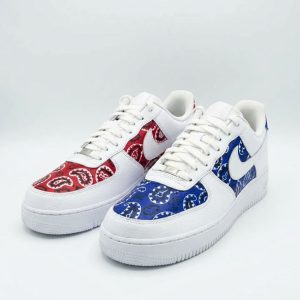 Bandana design custom painted Nike Af1 Sneakers