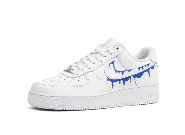 inky drippy custom nike air force 1 sneakers