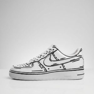 sketchy cartoon custom nike air force obe shoes