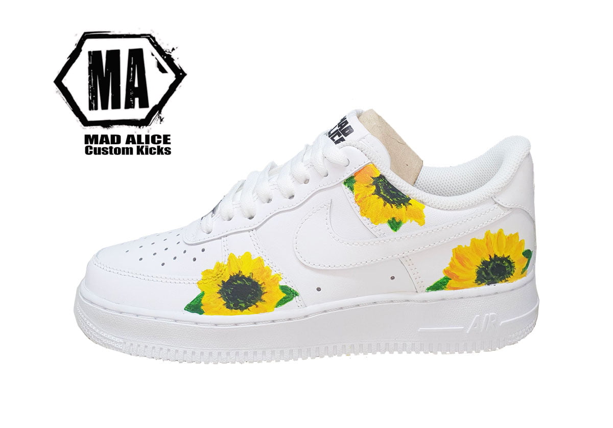 Custom Sunflower  hand painted AF1 shoes