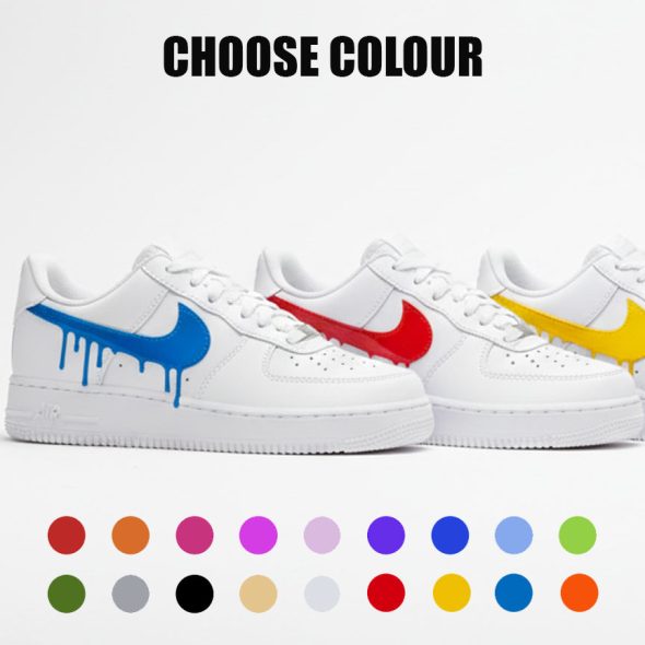 custom Nike Af1 drippy nike swoosh tick. Choose colour