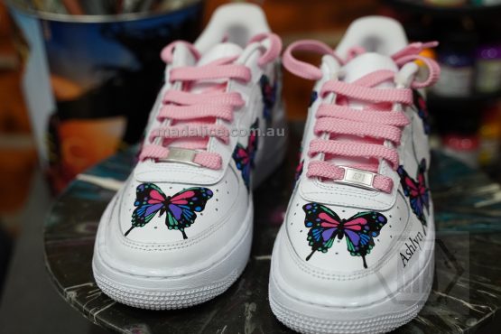 hand painted butterfly nike