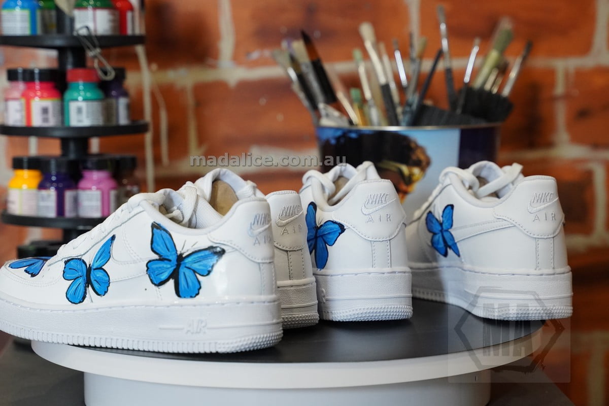 hand painted af1 butterfly
