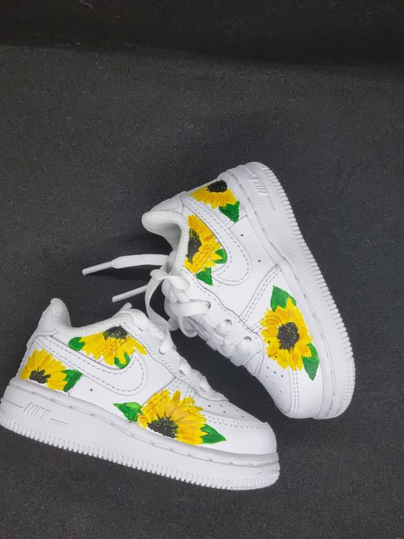 kids sunflower custom nike AF1