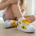 kids sunflower custom flower af1 nike sneakers