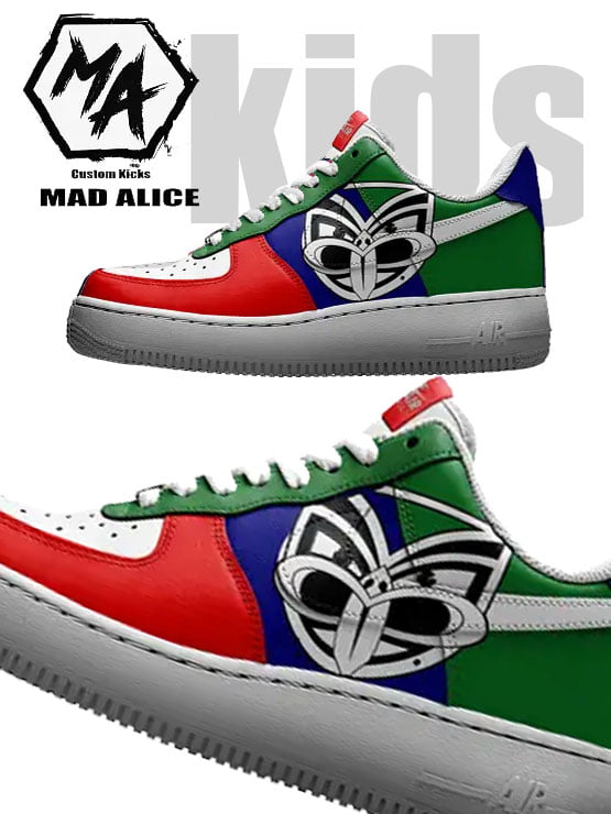 Warriors Custom AF1 Kids Shoes