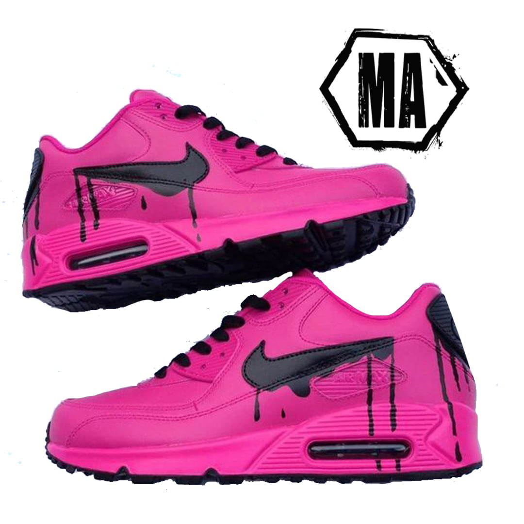 custom airbrushed drippy air max 90 shoes