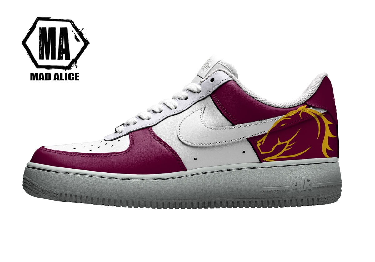 Custom Brisbane Broncos Af1 shoes – Design 2