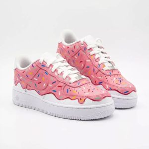 pink sprinkles kids custom Nike Af1 sneakers