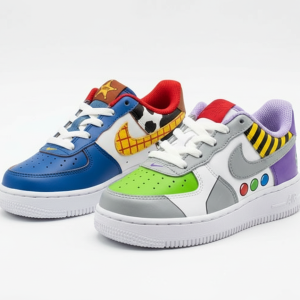 toy story buzz and woody custom Nike Af1 sneakers for kids