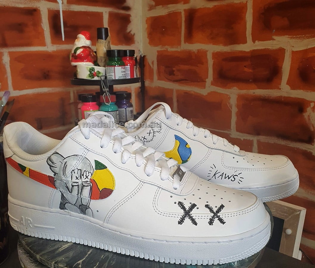 Kaws inspired custom hand painted AF1 shoes