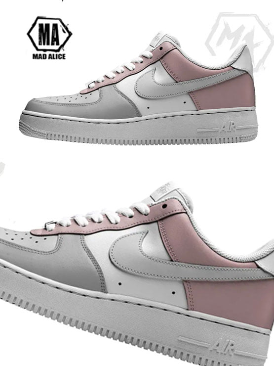 Pink Steel Custom AF1 Shoes