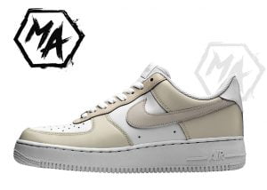 hand painted neutral af1 shoes