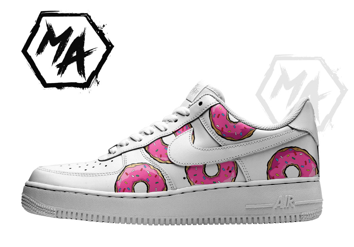 Pink donut Af1 custom shoes