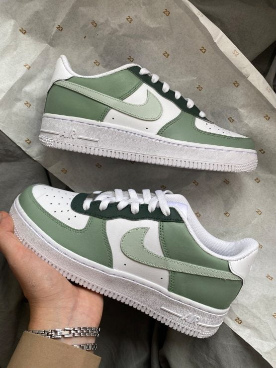 custom kids sage green shoes