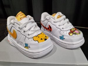 kids custom pooh bear af1 sneakers