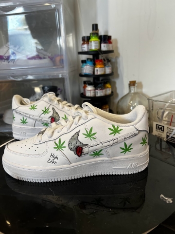 pot head marijuana custom shoes