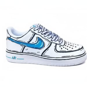blue sketchy custom air forces. choose your colour