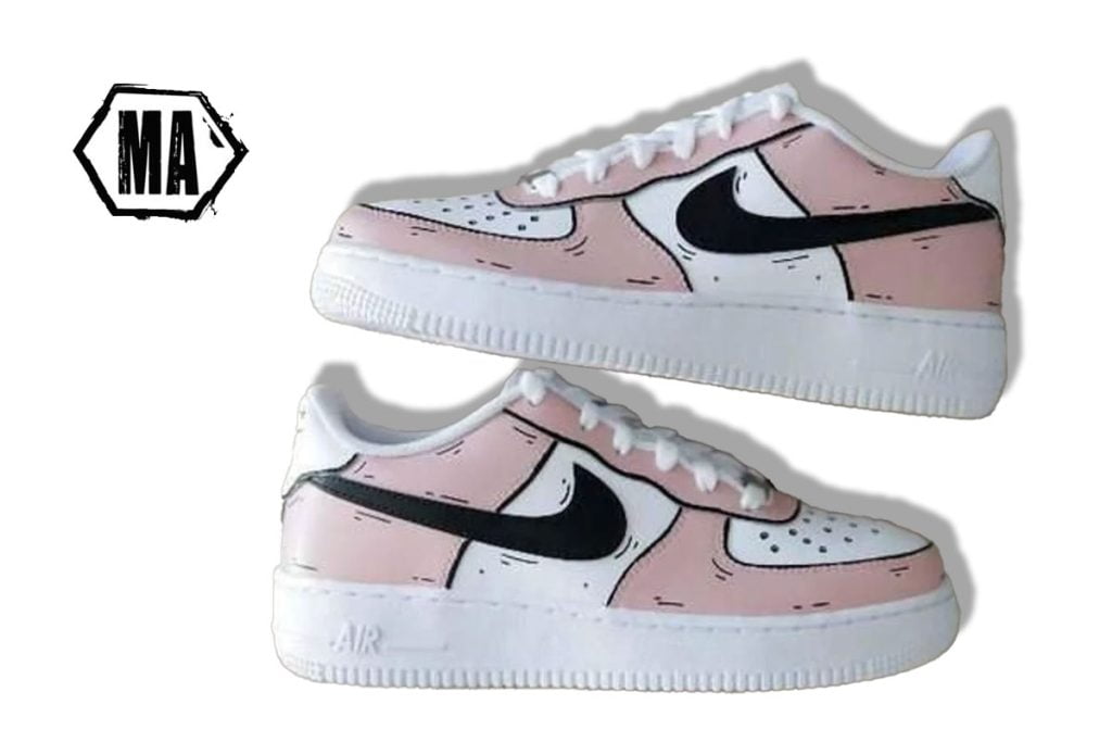 Pink cartoon custom AF1 shoes
