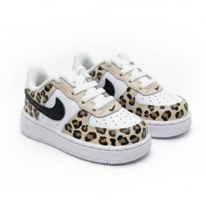 kids leopard print nike af1 sneakers
