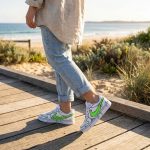 green drippy custom nike courts shoes