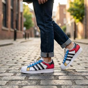 custom cartoon adidas superstars