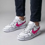 nike court vision mens pink drippy custom