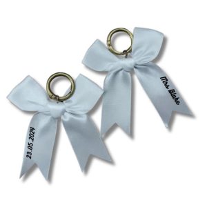 personlaised boot bows white satin bows for boots