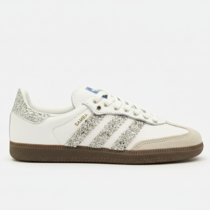 Silver glitter Adidas samba custom sneakers