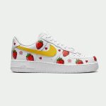 Strawberry custom sneakers. Nike Af1 with strawberries.