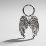 angel wings silver boot shoe charm