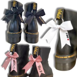 personalised customised bows dor wedding doc marten