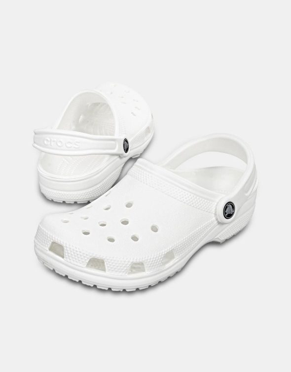 white classic croc clogs