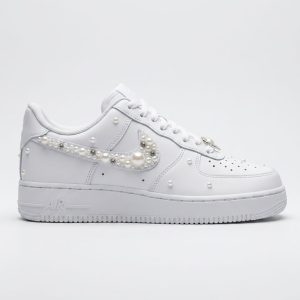 pearl covered af1 custom wedding sneakers