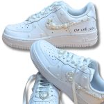 pearl covered af1 custom wedding sneakers