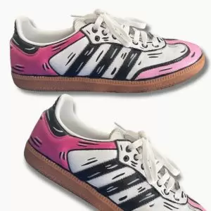 pink cartoon custom adidas samba