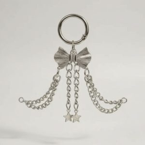 silver bow sneaker boot chanrm bracelet