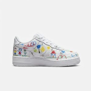 kids scribble custom Nike Af1 sneakers