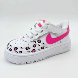 pink leopard kids nike shoes