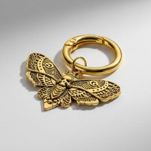 gold moth boot or sneaker charm set of 2