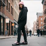 Pink Swoosh Custom Black Nike Air Force 1