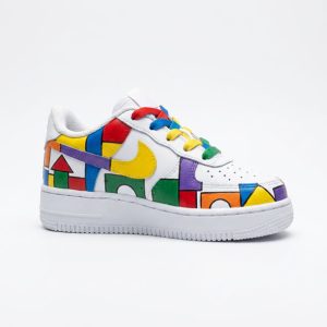 kids wooden blocks custom Nike Af1 sneakers
