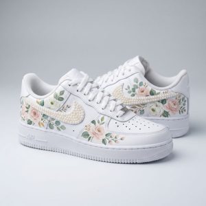 floral pearl custom Nike AF1 wedding sneakers Australia