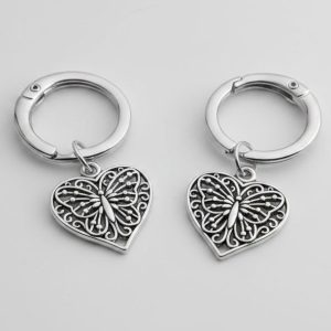 butterfly heart boot charms