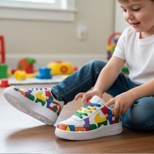 kids blocks shoes. custom sneakers