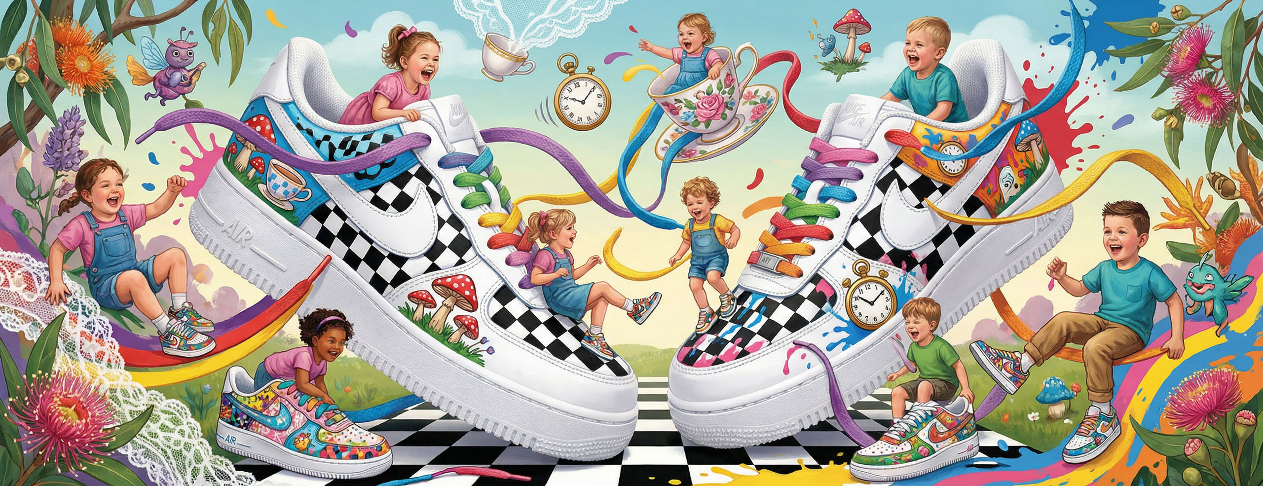 custom sneakers for kids. design your own kids shoes Australia