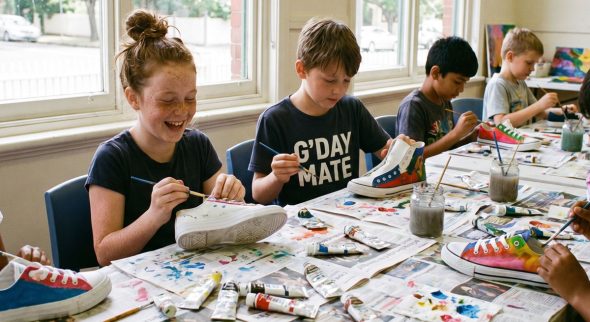 kids custom sneaker lab party Rutherford