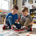 kids matching spiderman custom shoes. spidey on nikes